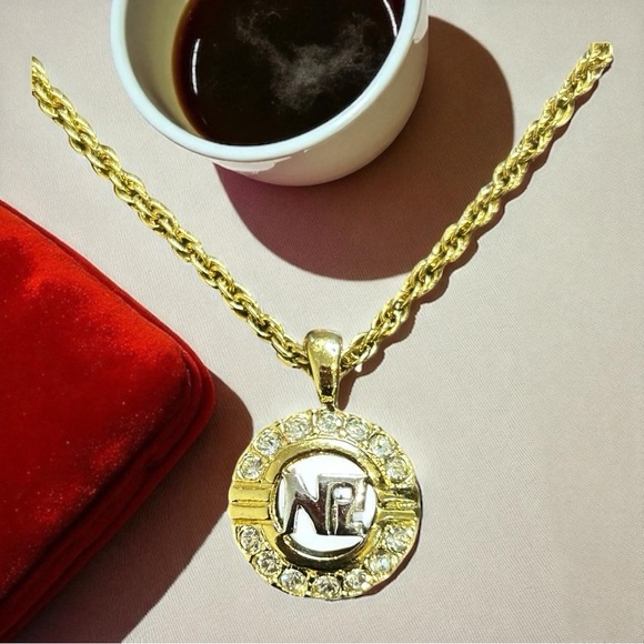 Nina Ricci Jewelry - Nina Ricci Gold and Silver Necklace with Rhinestones